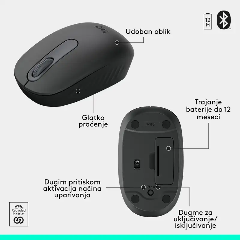 LOGITECH MK250 Graphite US 920-013519 Bezicna Tastatura + mis