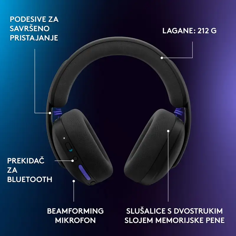 LOGITECH G325 LIGHTSPEED gejmerske bežicne slušalice crna 981-001524
