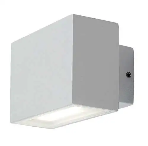 RABALUX Mataro, LED spoljna zidna bela aluminium/staklena maska, 7W, 580lm (bez stakla: 800lm), 4000K