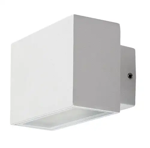 RABALUX Mataro, LED spoljna zidna bela aluminium/staklena maska, 7W, 580lm (bez stakla: 800lm), 4000K