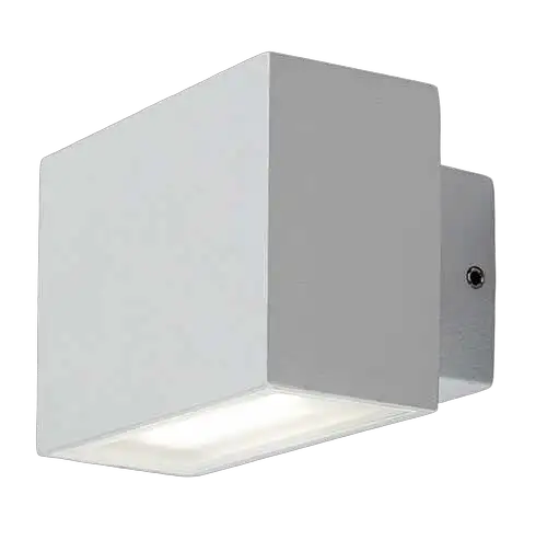 RABALUX Mataro, LED spoljna zidna bela aluminium/staklena maska, 7W, 580lm (bez stakla: 800lm), 4000K