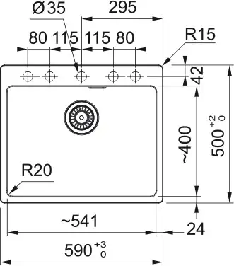FRANKE-IT MRG 610-54 FTL 114.0661.703 crna
