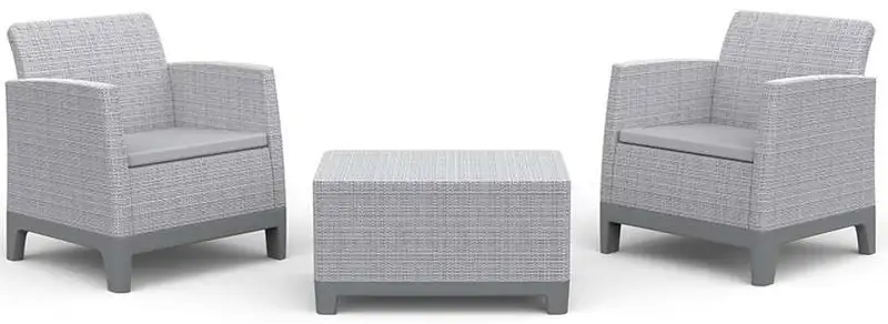 KETER Scandi forma sa box stolom siva