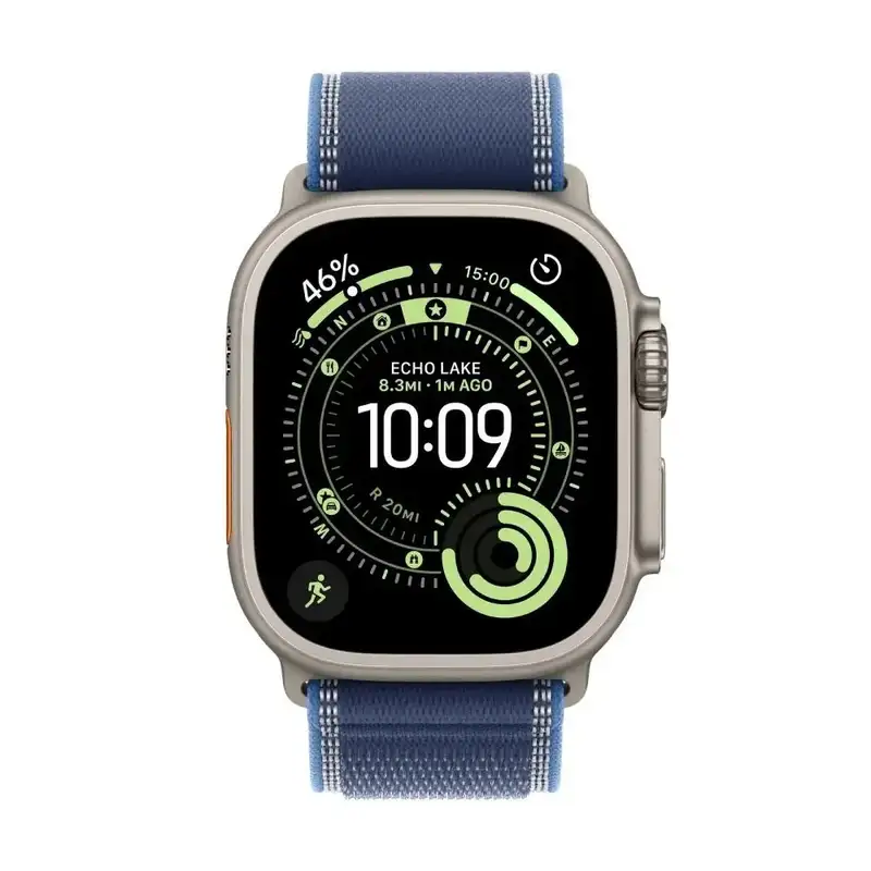 APPLE Watch Ultra 3 Cellular 49mm Natural Titanium Case with Blue/Bright Blue Trail Loop - M/L mewu4se/a