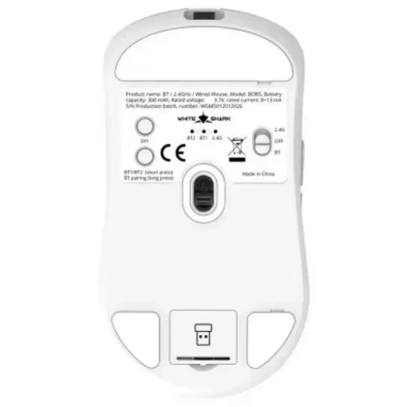WHITE SHARK WGS 5021 Bors Wireless Mouse White