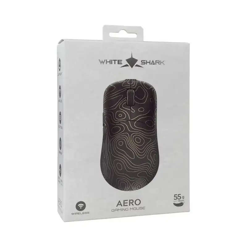WHITE SHARK WGM 5015 AERO, Wireless Black / Gold
