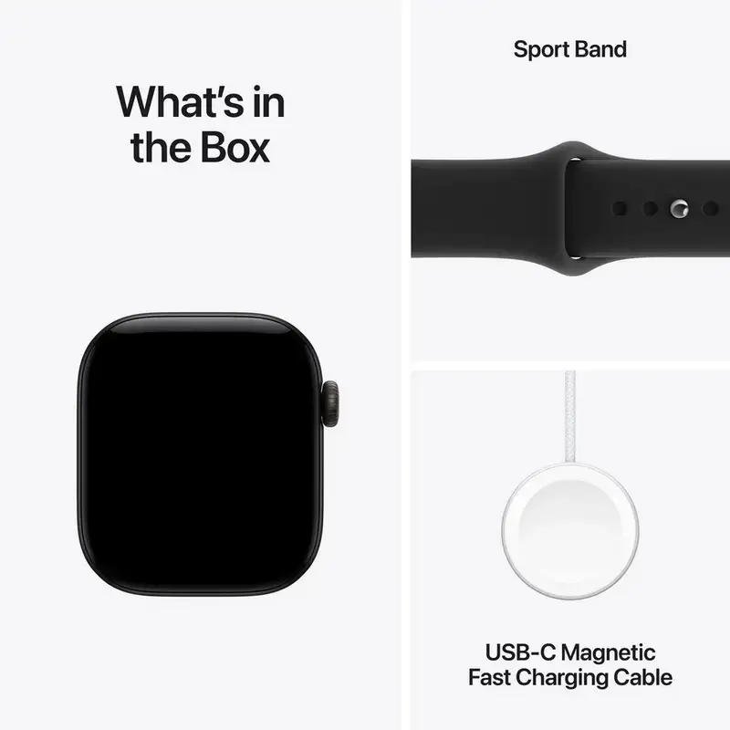 APPLE Watch S12 GPS 42mm Black Aluminium Case with Black Sport Band - S/M mjea4wf/a