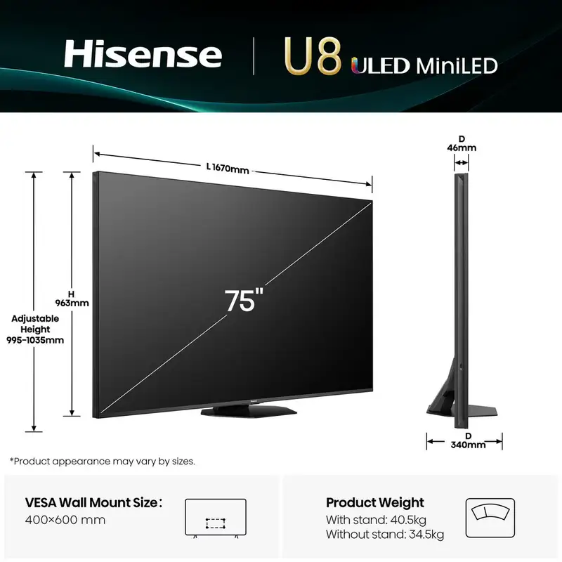 HISENSE 75U8Q