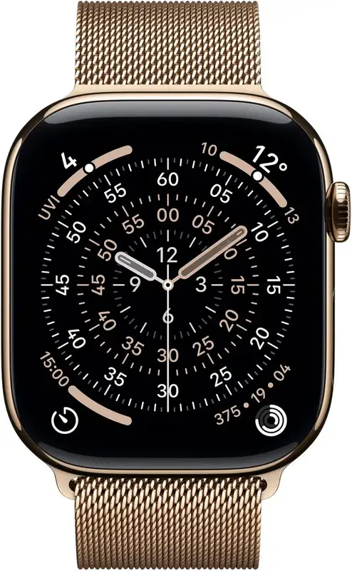 APPLE Watch S11 Cellular 46mm Gold Titanium Case with Gold Milanese Loop - M/L mfd84rk/a
