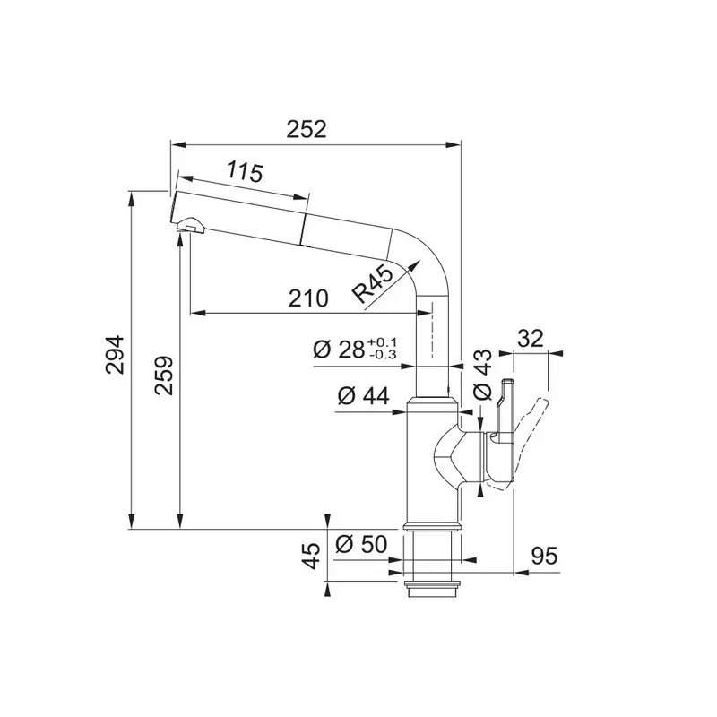 FRANKE URBAN-D CRNA MAT 115.0627.523