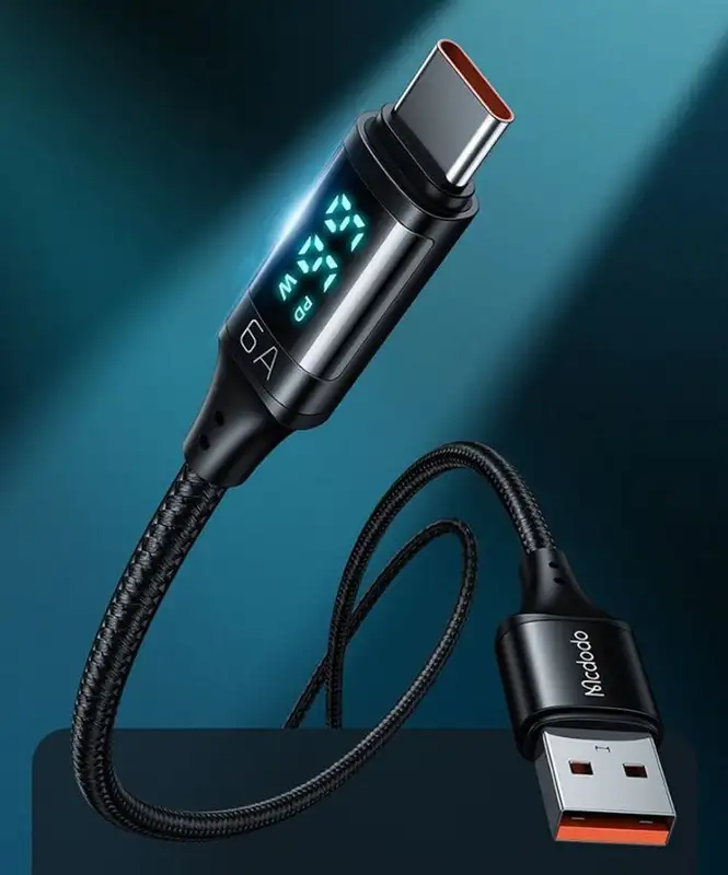 MCDODO CA-1080 kabl 6A, DISPLEJ, USB-A na TIP-C, 1.2m