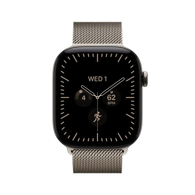 APPLE Watch S12 Cellular 42mm Natural Titanium Case with Natural Milanese Loop mjgh4wf/a