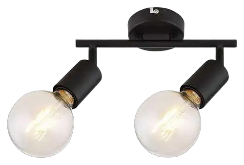 RABALUX Lamar, metal spot , E27 2xMAX 40W, mat crna