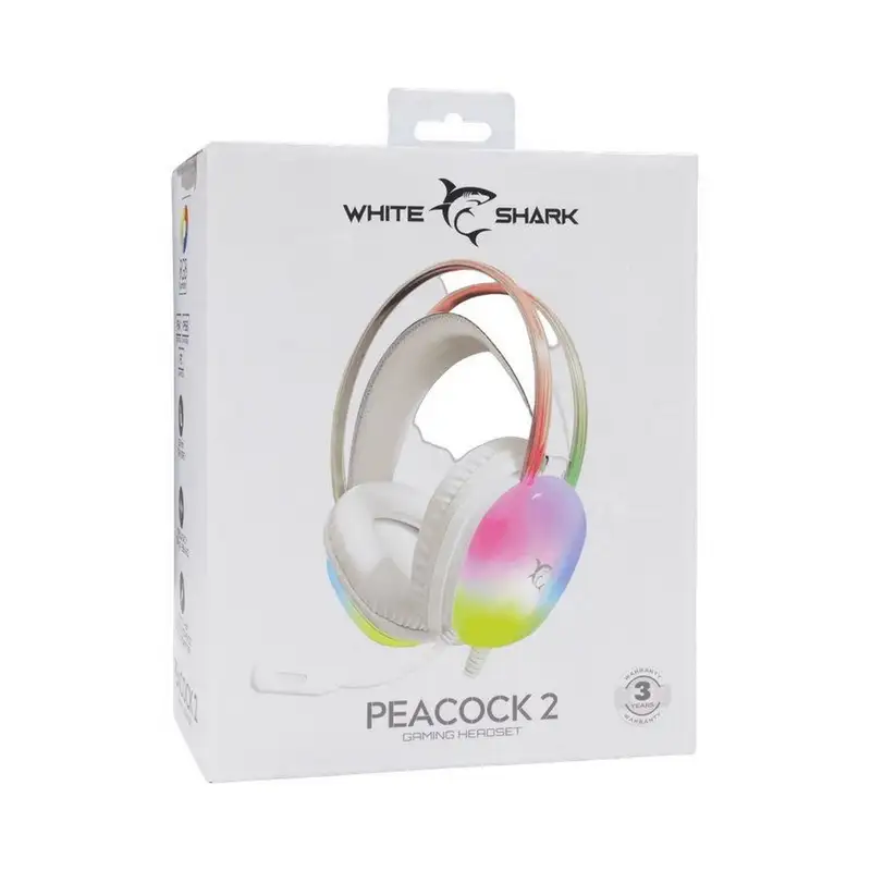 WHITE SHARK GH 2444 PEACOCK 2 White, Headset