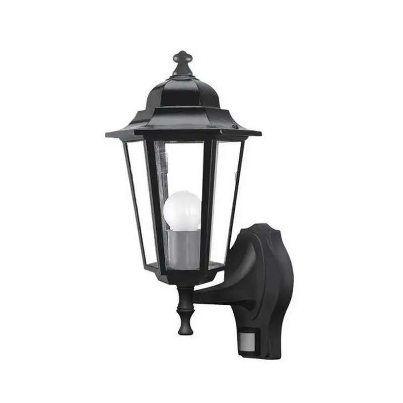 RABALUX Velence spoljna zidna lampa 60W crno IP43 senzor
