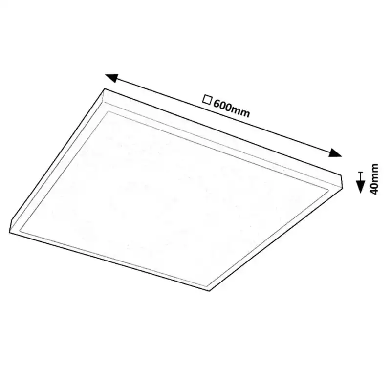 RABALUX Damek2 plafonjera LED40W 60x60cm