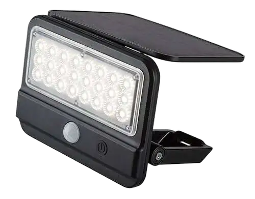 RABALUX Flaxton, solarna zidna sa senzorom crna, LED 7W, 700lm, 4000K