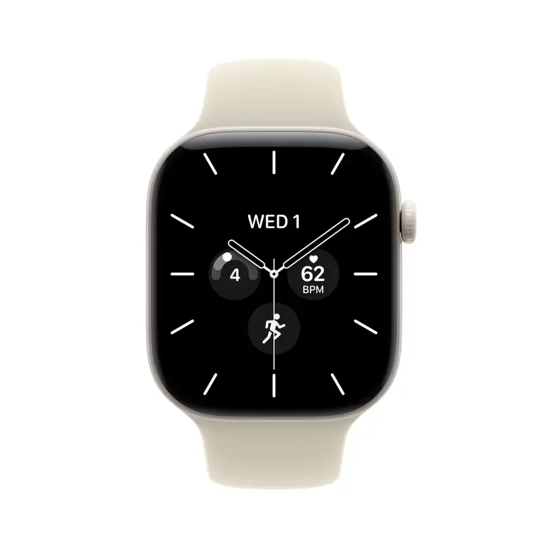 APPLE Watch S12 Cellular 42mm Pearl White Ceramic Case with Sand Sport Band - M/L mjgx4wf/a