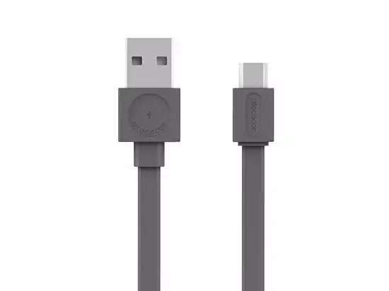 ALLOCACOC Flat USB kabl microUSB 1.5m sivi 10452GY / USBMBC