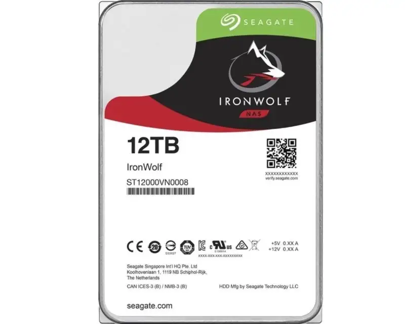 SEAGATE 12TB SATA III 256MB ST12000VN0008 Ironwolf