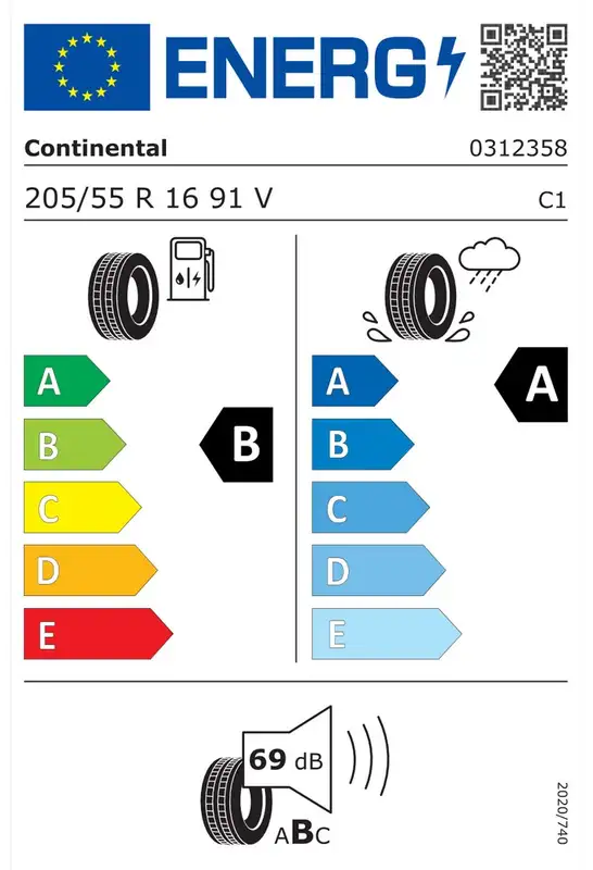 CONTINENTAL 205/55R16 Conti UltraContact 91V FR