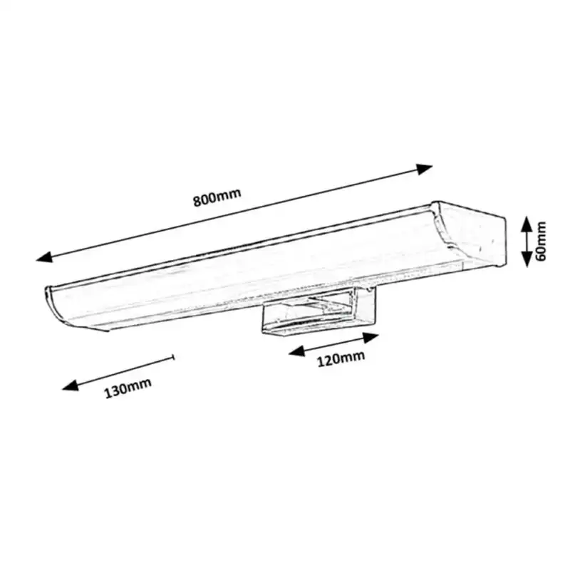 RABALUX Evron,zidna lampa.LED 13,5W,hrom,L80cm,IP44