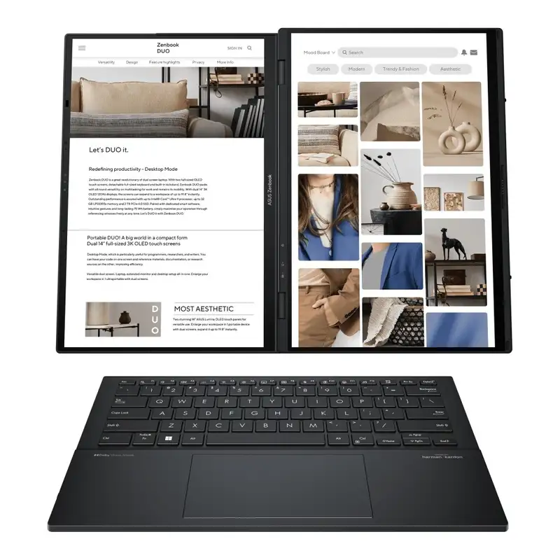 Asus Zenbook Duo UX8406CA-PZ042X, 14inch OLED 3K Touch screen, Ultra 9 ARL H, 32GB, 2TB, Win 11 Pro