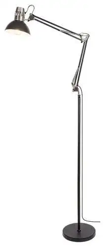 RABALUX Aristeo, podna lampa E27, metal mat crna / srebrna