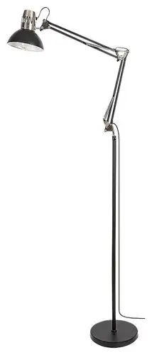 RABALUX Aristeo, podna lampa E27, metal mat crna/srebrna
