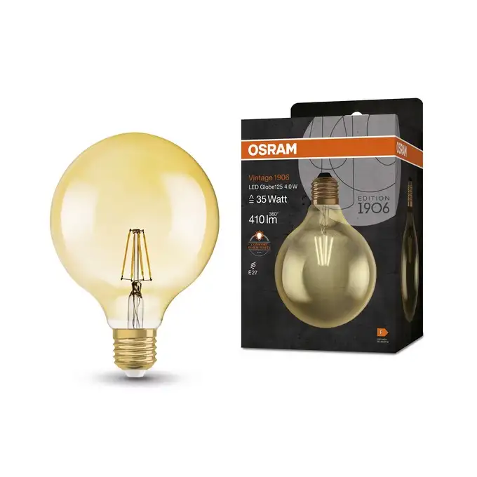 OSRAM Vintage 1906 LED  GLOBE 125 4W 2400 E27