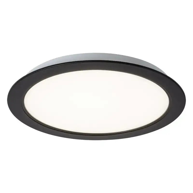 RABALUX Shaun, ugradni LED panel crni 17W, 1500lm, 4000K, okrugli, precnik 17cm