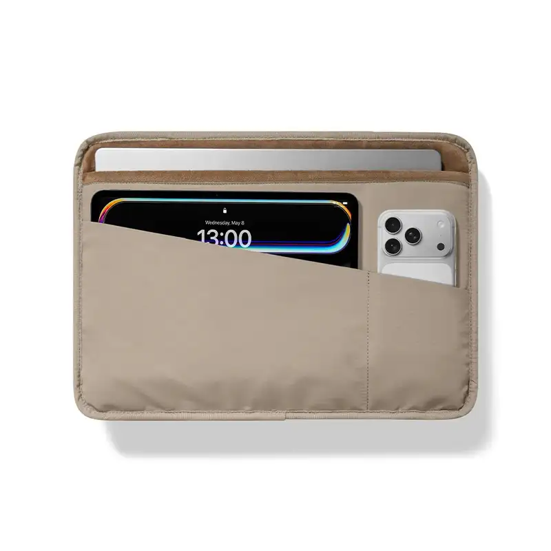 TOMTOC TERRA A28 LAPTOP HANDBAG NATURAL SAND 16" A28F2K2