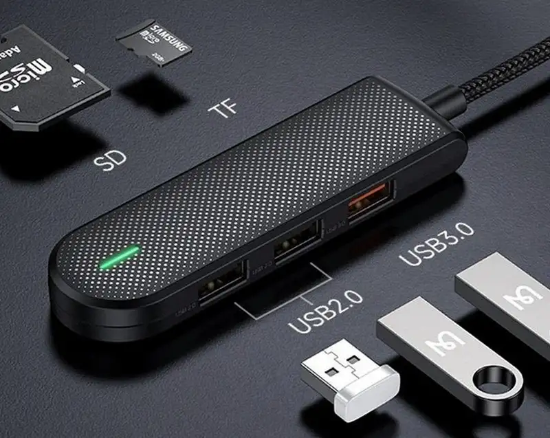 MCDODO HU-1430 HUB 5u1 (USB2.0*2,USB3.0*1,SD/TF Card Slot*1)