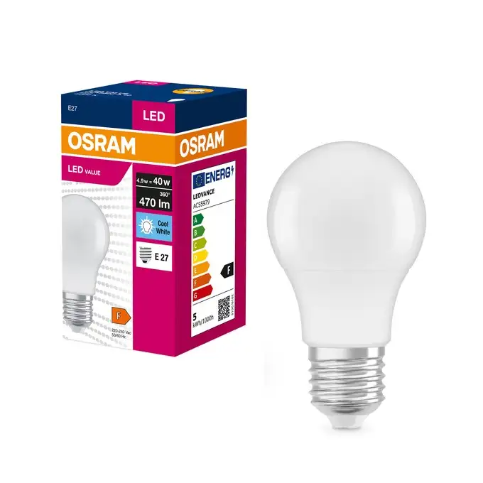 OSRAM  LED  E27 4.9W (40W) 4000k