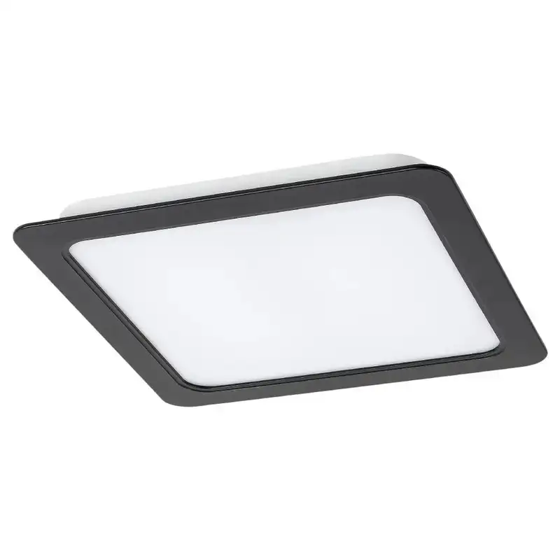 RABALUX Shaun, ugradni LED panel crni 24W 2300lm 4000K, cetvrtast 22x22cm