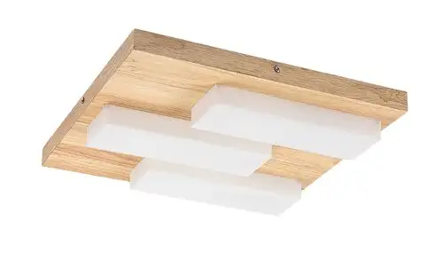RABALUX Konte, LED plafonjera, drvo/metal, 30W, 1800lm, 3000K, 40cm
