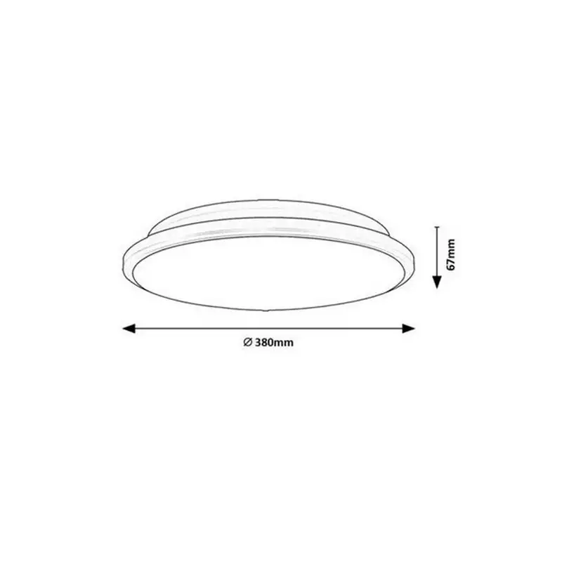 RABALUX Engon, plafonjera, 24W, 1900lm, 4000K, D38cm IP22