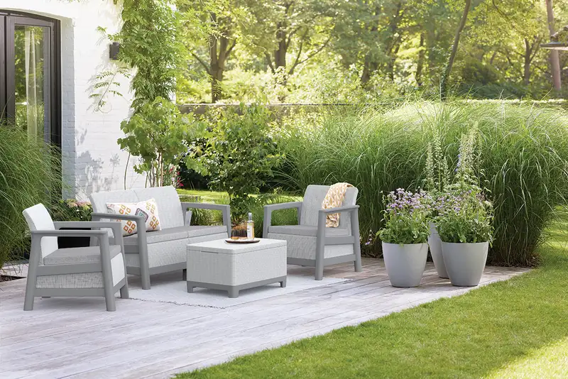 KETER Scandi linea II sa box stolom siva