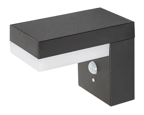 RABALUX Zrebar spoljna solarna zidna lampa crna aluminijumska 6W 450lm