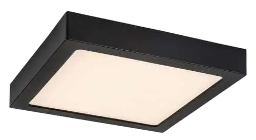 RABALUX Shaun2 plafonjera 24W 3000K crna cetvrtasta