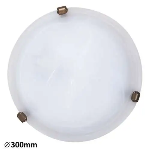 RABALUX Alabastro plafonjeraD30 E27 60Wbelo / bronza