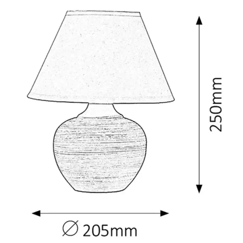 RABALUX Molly keramicka stona lampa E14 40W plavo/belo