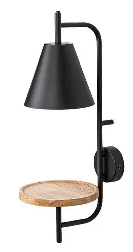 RABALUX Azome, zidna drvo/metal crna sa stalkom, E27, visina 50cm, kabal 150cm sa prekidacem