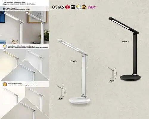 RABALUX Osias stona LED 9W bela