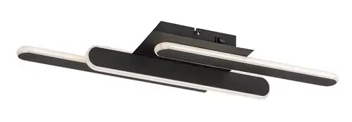 RABALUX Sindri, plafonska crna LED 18W, 950lm, DIP switch 3000-4000K, 61x23cm, Designed by Rabalux