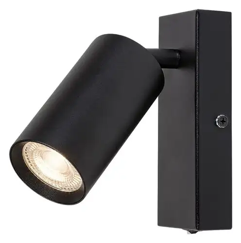RABALUX Solo, zidna crna metal spot lamp, 1xGU10 sa prekidacem