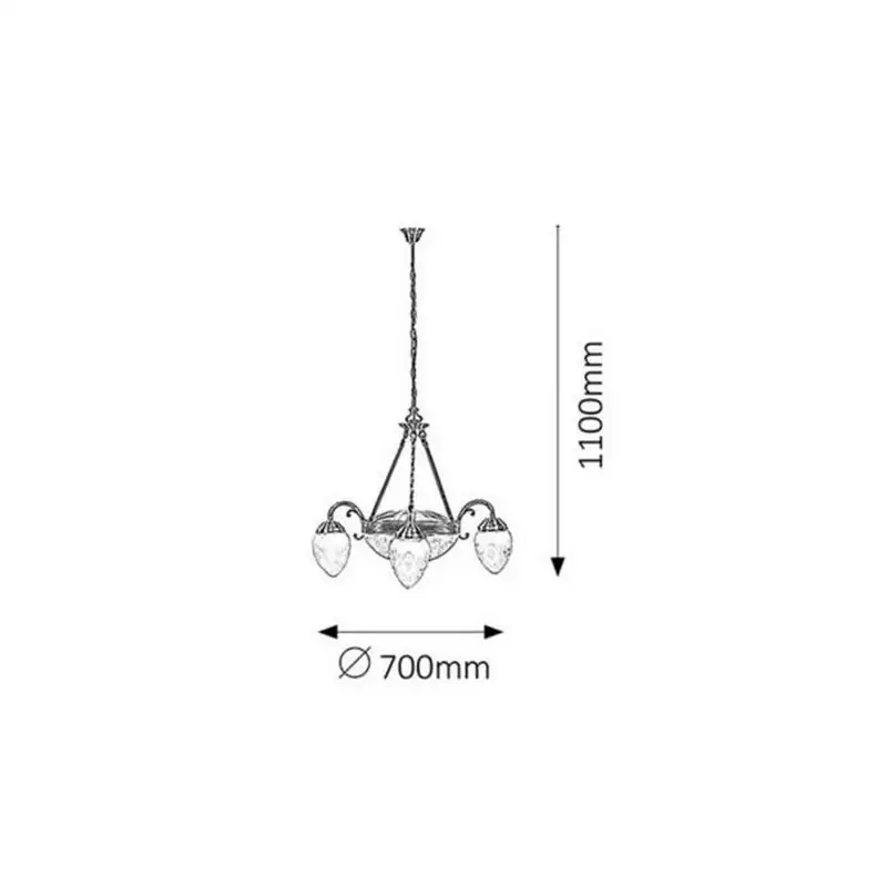 RABALUX Annabella  luster E14 3x40W bronza