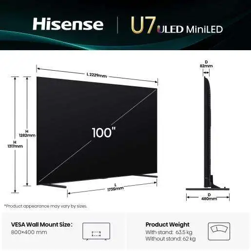 HISENSE 100U7Q MiniLED