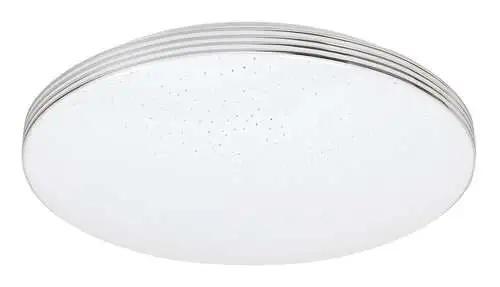 RABALUX Oscar2, LED 18W, 1350lm, 4000K, 33x33cm, zvezdasta, srebrni prsten