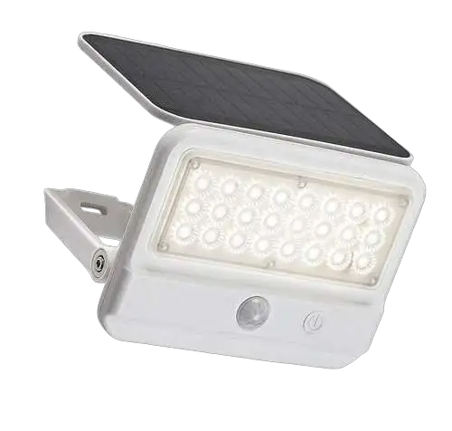 RABALUX Flaxton, solarna zidna sa senzorom bela, LED 7W, 700lm, 4000K